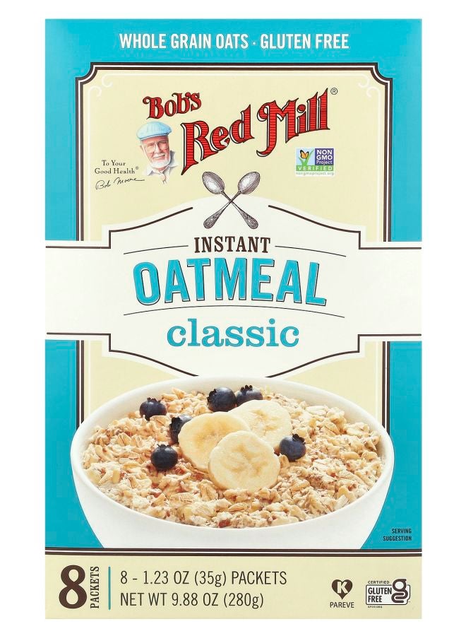 Bob's Red Mill Instant Oatmeal Packets Classic 8 Packets 1.23 oz (35 g) Each