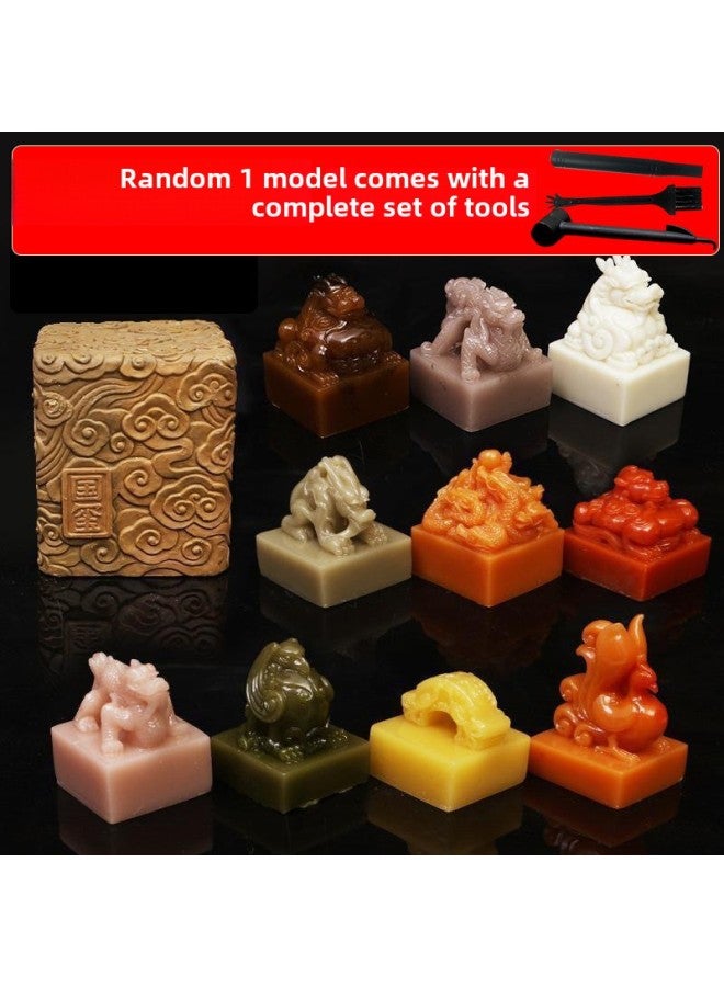 Pinot Archaeological Excavation Blind Box Imperial Seal Ancient Emperor Jade Seal Running Water Jade Hand Excavation Gem Toy-Color:On-site Version Of Spot Color [random 1] To Send A Full Set Of Tools  - Image 1