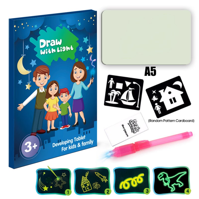 Luminous Drawing Board: A5 Size Fine Quality Material - Explore Kids' Creativity Educational Toy for Toddlers & Preschoolers Fun Learning - Image 1