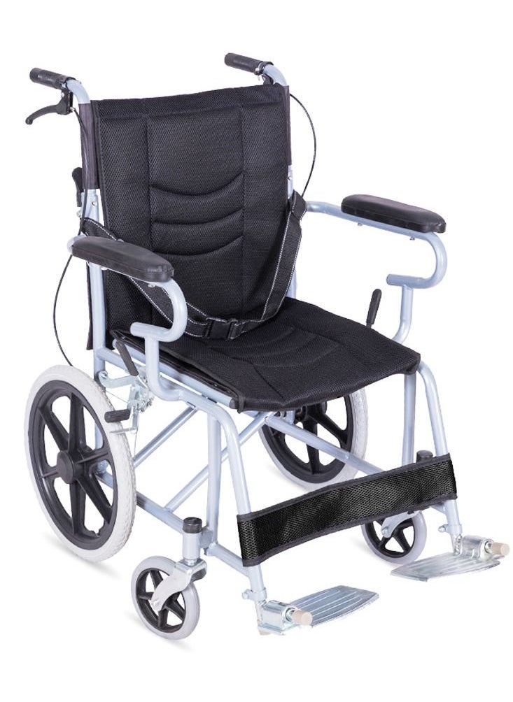 Cool Baby Thickened Steel Pipe Old People Wheelchair Foldable Lightweight With Handbrakes  - Image 1