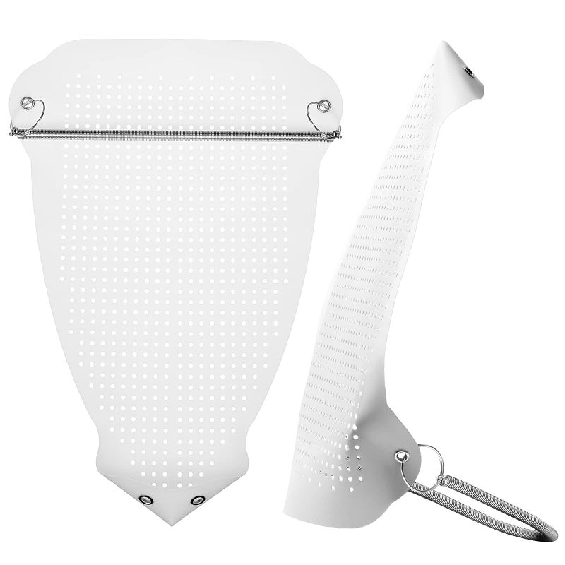 Cunhill 2 Pieces Ironing Shoe Cover Ironing Accessories Iron Soles Aluminum Material Electric Iron Assistant Tool Safe Slip on for Electric Sole Quick Install Cover Most Standard Size