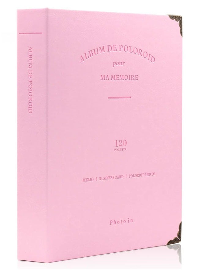 Beauenty 120 Pockets Mini Photo Album For Fujifilm Instax Cameras Pink - Image 1