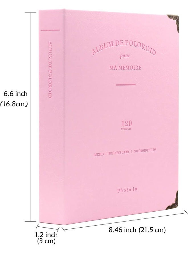 Beauenty 120 Pockets Mini Photo Album For Fujifilm Instax Cameras Pink - Image 2