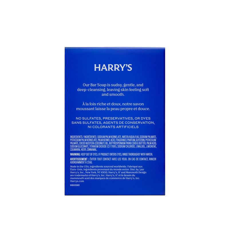 Harry's Bar Soap for Men - Wildlands Scent - (2 Pack) 4 oz - Men's Body Soap - Made with Plant-Based Cleansers - No Parabens, Sulfates, or Dyes - Image 2