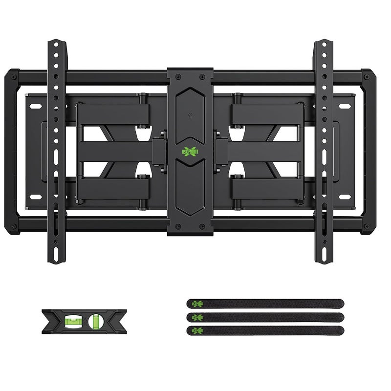 USX Mount Ultra Slim TV Wall Mount for 37-90 inch TVs, Low Profile Full Motion TV Mount with Swivel Articulating Dual Arms, Wall Bracket for Max VESA 600x400mm Holds 120lbs, Fits 16"/18"/24" Studs - Image 1