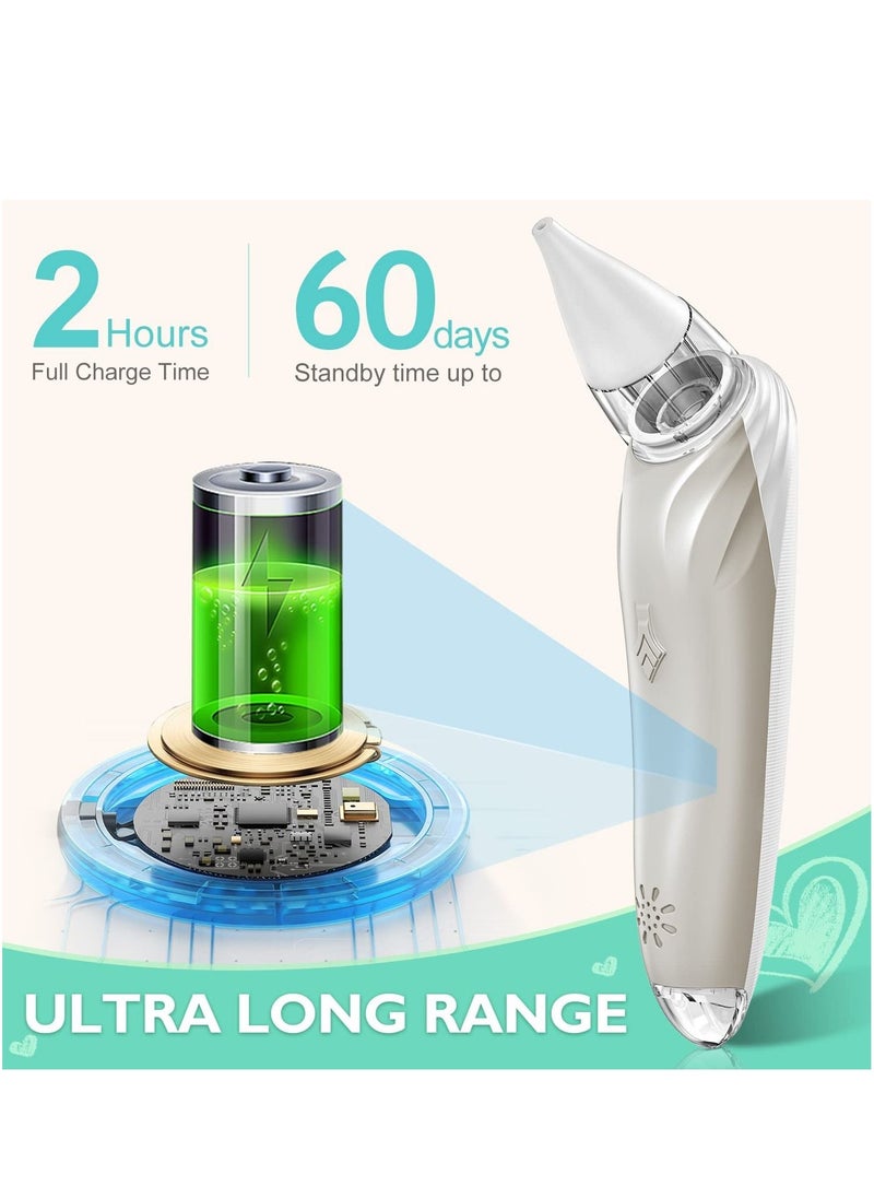 Generic Nasal Aspirator for Baby Electric Baby Nose Sucker with Adjustable Suction Level, USB Rechargeable with 3 Silicone Tips Music and Light Soothing Function  - Image 4