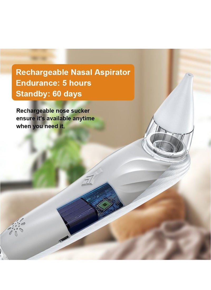Generic - Nasal Aspirator for Baby Electric Baby Nose Sucker with Adjustable Suction Level, USB Rechargeable with 3 Silicone Tips Music and Light Soothing Function - Image 1