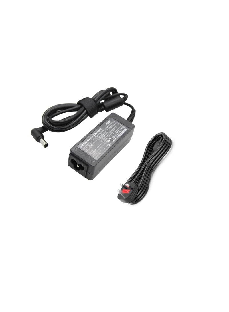 Terabyte adapter Charger for 40W 19V 2.1A 6.5x4.4 Monitor 23/24/2732/22/20/19 inches LED LCD LCAP26B-E AP16B-A ADS-45FSN-19 19040GPCU for TV 32" with UK Plug Cable - Image 1