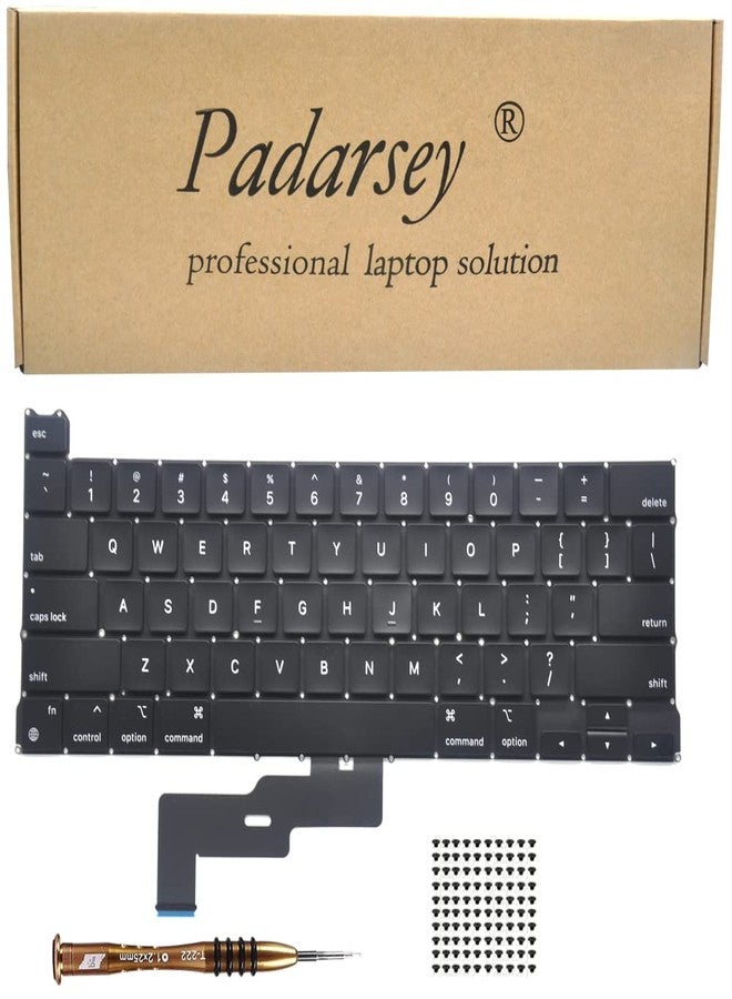Pardarsey Replacement Keyboard Compatible with MacBook Pro 13" A2338 2020 2022 Keyboard US Layout+Keyboard Screws+Screwdriver - Image 1