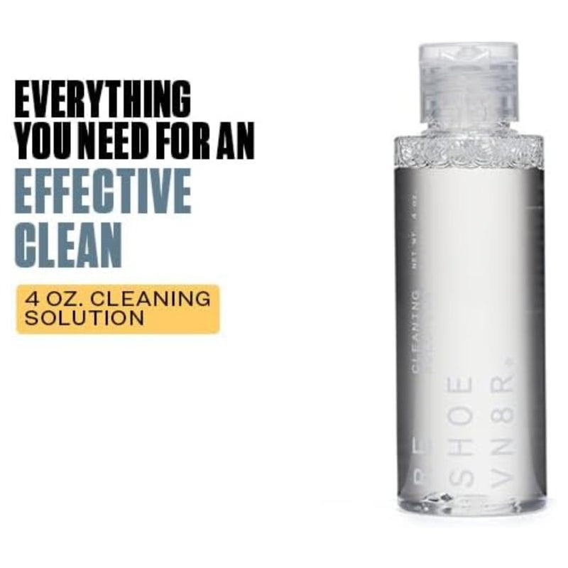 RESHOEVN8R Original Shoe Cleaning Kit â€“ Sneaker Cleaner with 4oz Solution, Medium Bristle Brush & 6 Sneaker Wipes â€“ Safe for Canvas, Mesh, Knit, Leather, Nubuck, Plastic & Rubber Shoes - Image 4