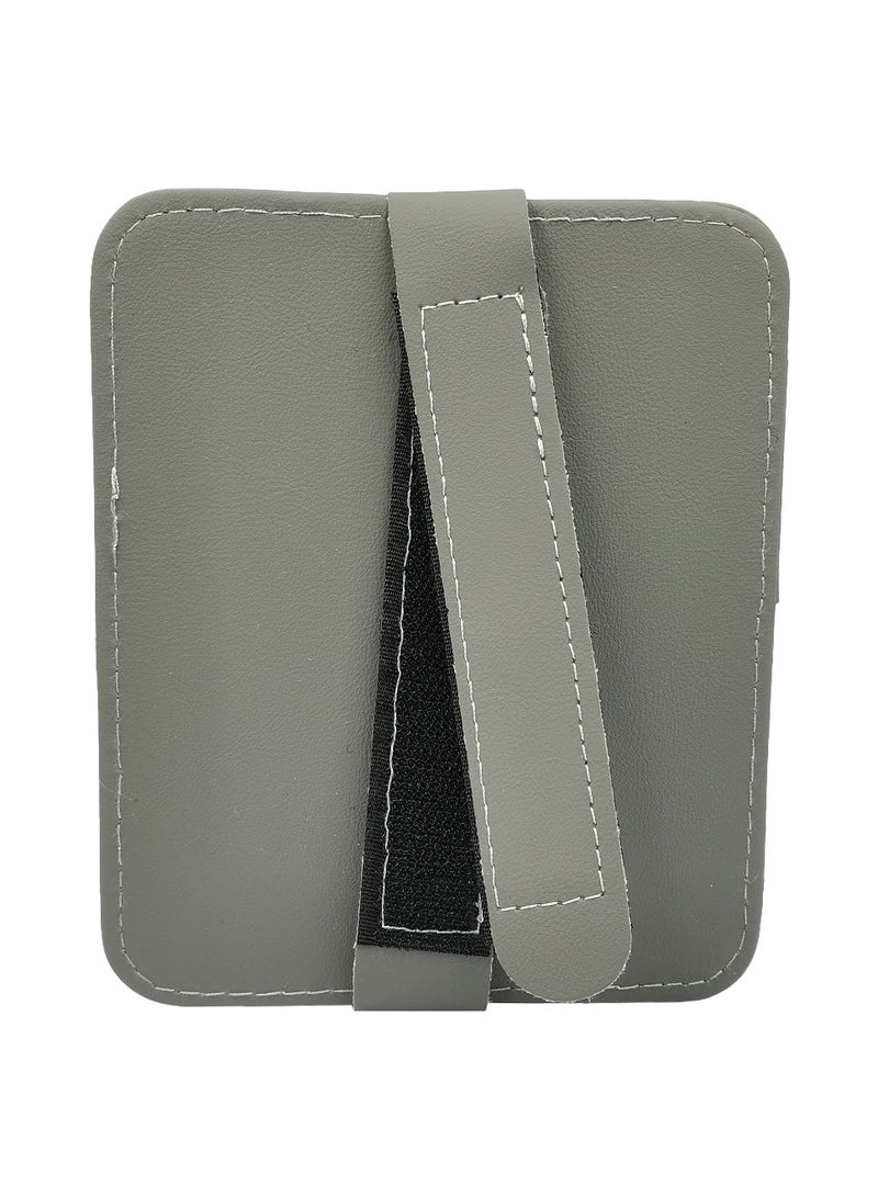 Honda Car Sun Visor Organizer PU Leather Ticket Holder Clip Car Glasses Holder Clip Car Card Wallet for Honda GRAY - Image 4