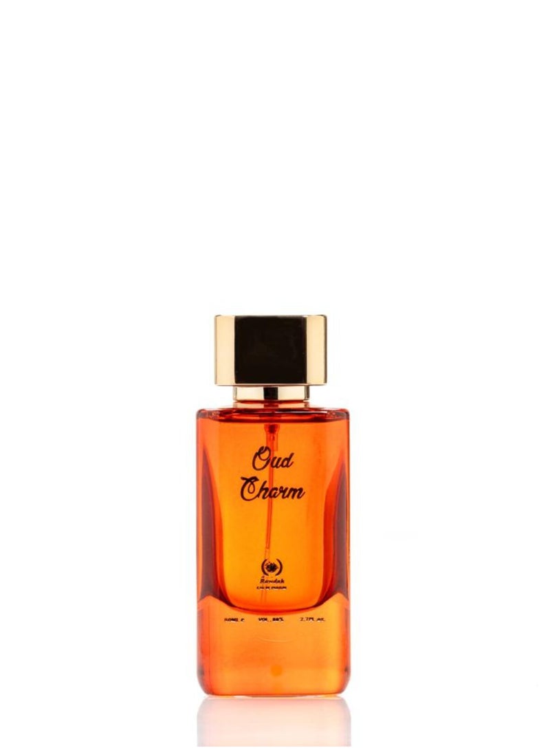 AL RAWDAH عطر عود تشارم من الروضة – عطر خشبي وعنبري للجنسين (80 مل) - Image 2