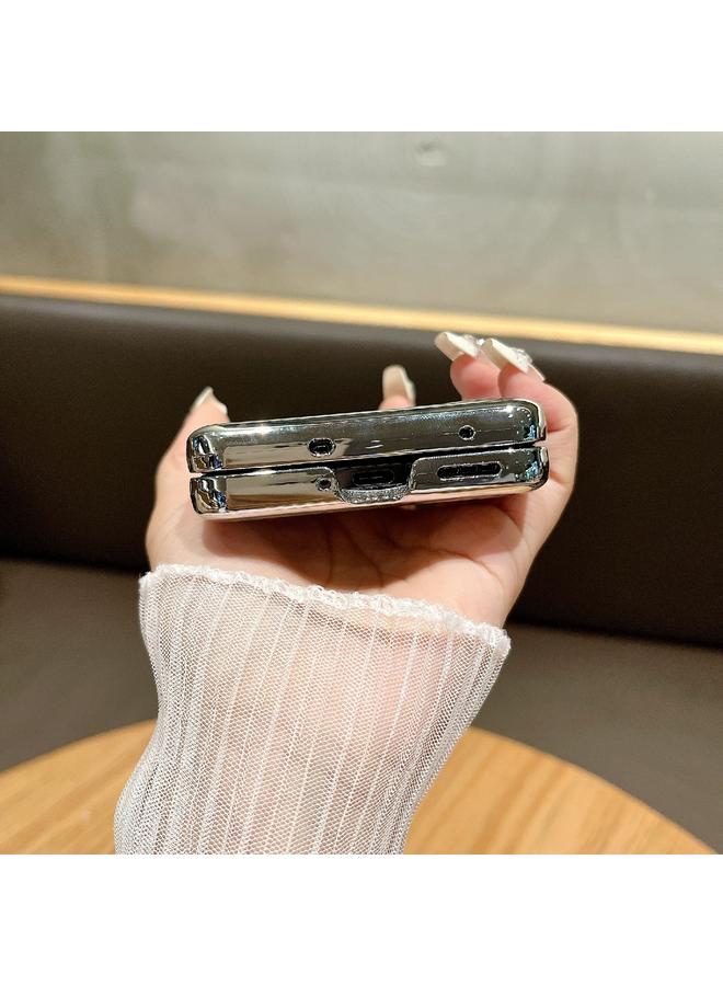 S-TOP Case For OPPO Find N2 Flip PC Side Buckle+Ripples Glitter Paper Full Coverage Phone Case - Image 4