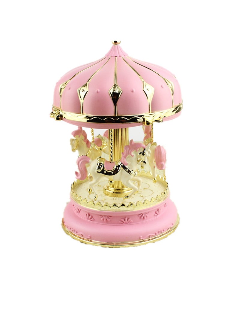 Light Carousel Music Box Music Box Eight Music Box Creative Crafts Interior Decoration Ornaments  - Image 1