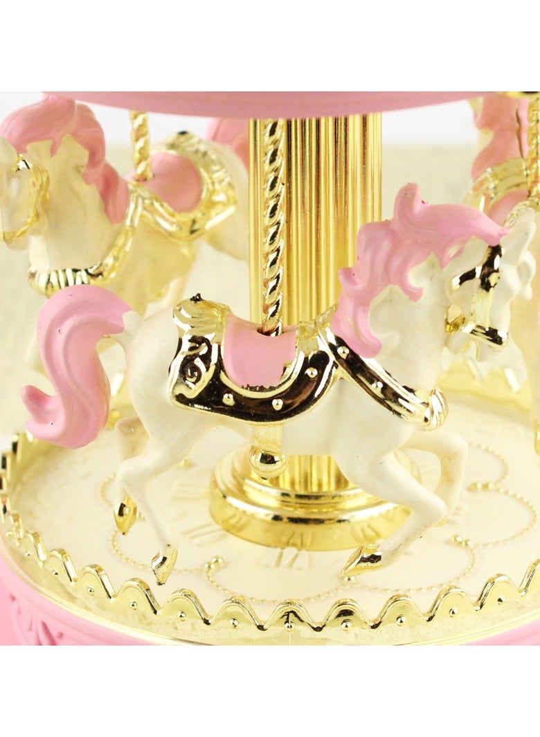 Light Carousel Music Box Music Box Eight Music Box Creative Crafts Interior Decoration Ornaments  - Image 4