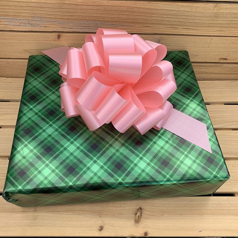 GiftWrap Etc Large Rose Petal Pink Ribbon Pull Bows - 9" Wide, Set of 6, Baby Shower, Gift Bows, Gender Reveal, Birthday, Breast Cancer Awareness Ribbons, Christmas, Valentine's Day, Easter - Image 3