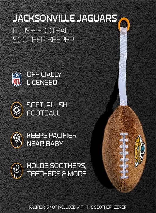 Smilo Jacksonville Jaguars Plush Football Pacifier Holder by Smilo - Officially Licensed NFL Soother Holder - Soft Plush Toy and Dummy Holder - Fits Any Pacifier - Stroller Accessory & Newborn Essential - Image 4