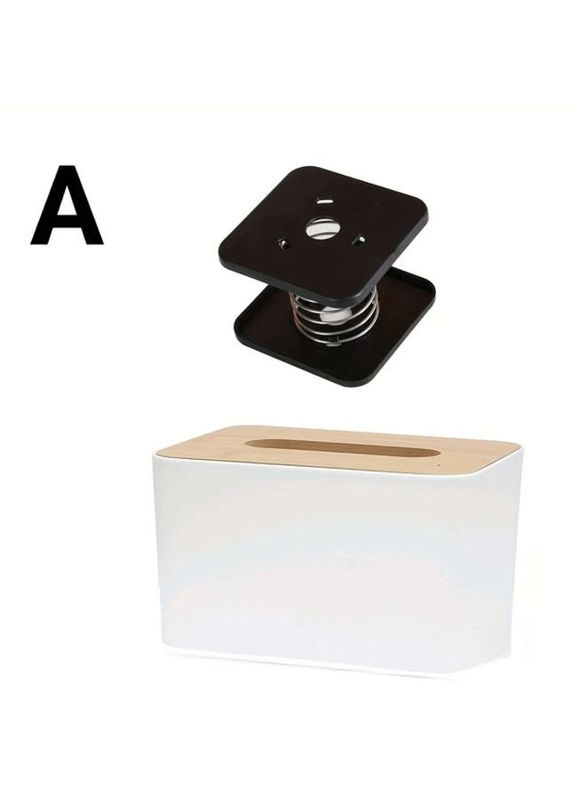 2PCS Model A Spring Support Tissue Box Holder Simple Installation Bracket - Image 1