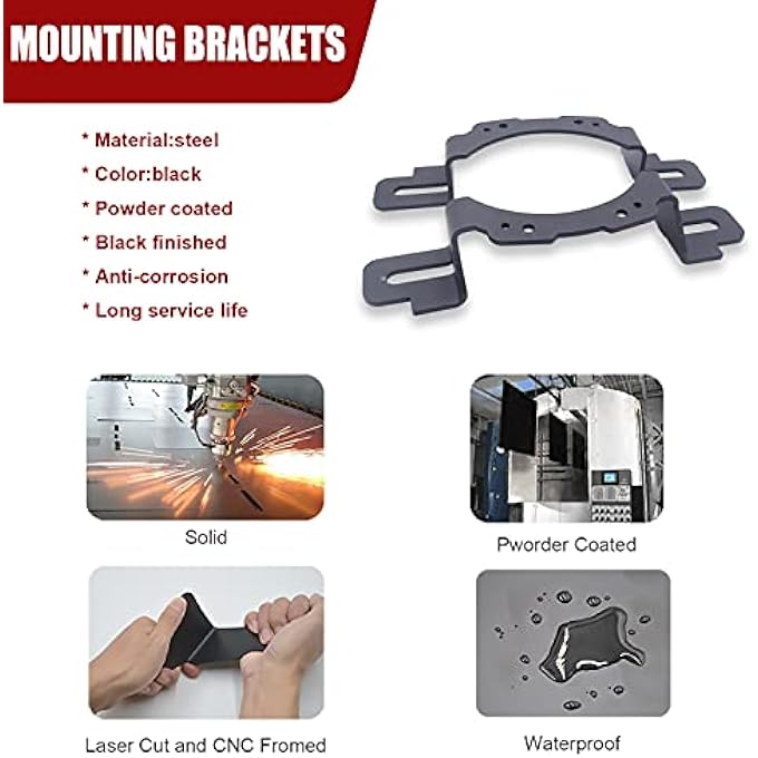 Wsays Xjmoto 4 Inch Led Fog Light Front Bumper Mounting Brackets Adapter Compatible With 20132018 Jeep Wrangler Hard Rock Rubicon X10Th Anniversary Editions75Th Anniversary Edition 20182023 Wrangler Jl - Image 2