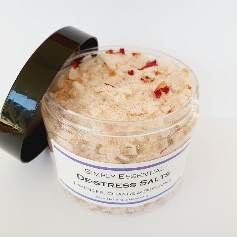 DeStress Bath Salts Soak with Lavender Orange Bergamot 500g