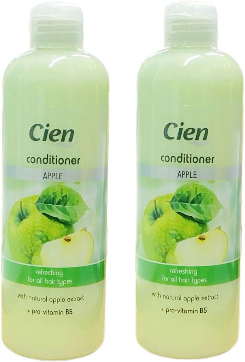 LidICien Apple Conditioner Refreshing For All Hair Types With Natural Apple Extract Provitamin B5 500mL TWIN PACK