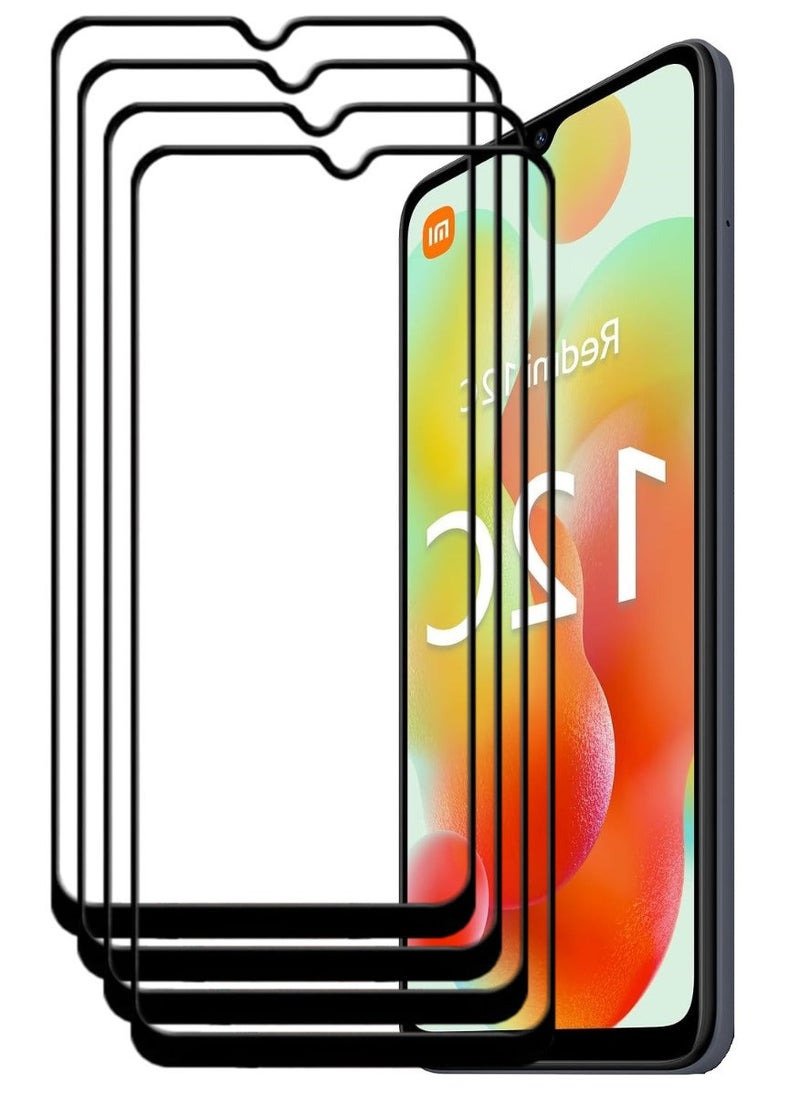 ACLIX 4 Pieces Antistatic ESD Dustproof Premium Quality High Definition Tempered Glass Screen Protector Designed For Xiaomi Redmi 12C - Image 1