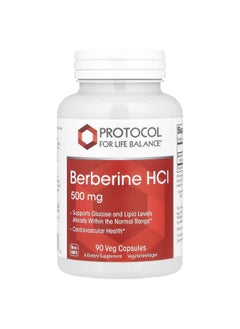 Protocol For Life Balance Protocol for Life Balance, Berberine HCl, 500 mg, 90 Veg Capsules  - Image 1