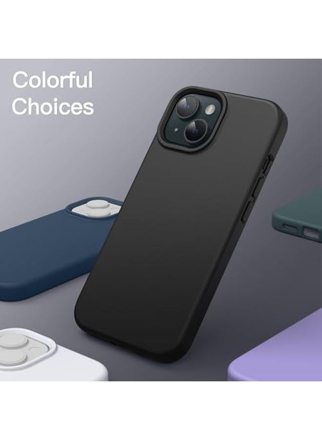 Jetech Silicone Case For Iphone 15 6.1 Inch Silky Soft Touch Full Body Protective Phone Case Shockproof Cover Black - Image 5