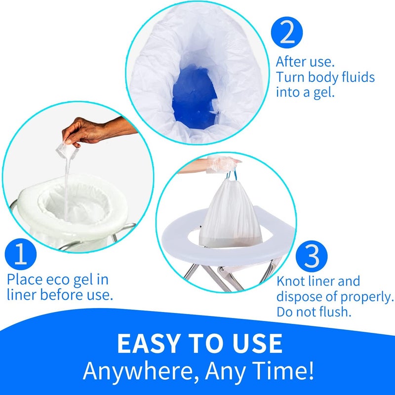MINIVON 50 Packs Liquid Waste Gelling, Deodorizing Gel Degradable Absorbent  Urine Gel for Outdoor Recreation Camping Toilet, Porta Potty Deodorizer Chemicals Poo Gel - Image 5