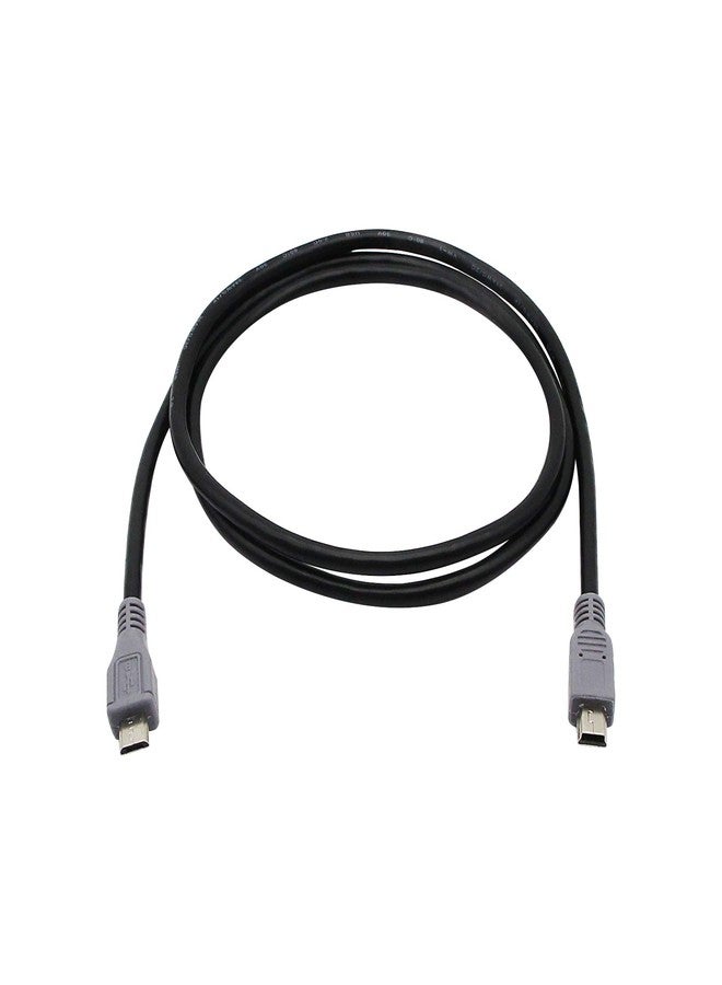 CERRXIAN USB OTG Cable - Black, USB Micro Male to Mini Male OTG Cable (Black) (1m) - Image 1