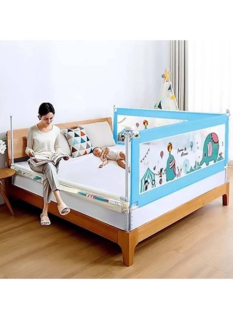 Generic Bed Rail Portable Safety Guard for Baby, Toddlers Protection Guardrail for Kids/Child, Vertical Lift,for Single Bed Double Bed (1 Side) Bed guard (Color : blue, Size : 180cm)  - Image 2