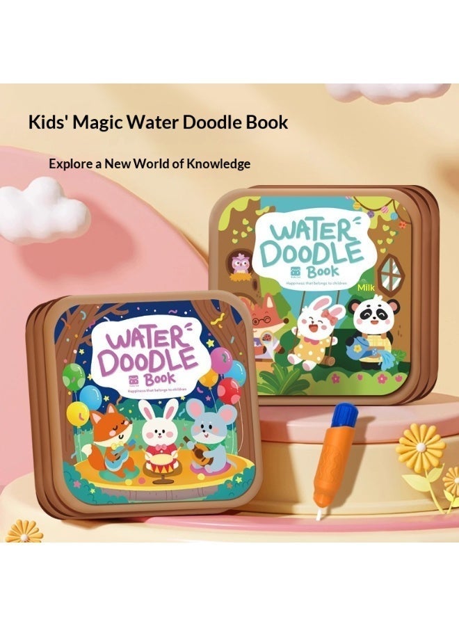 Twisoo Pack of 2 Magic Water Drawing Pad for Kids, Reusable Doodle Mat with Water Pen, No-Mess Coloring & Drawing Activity Book, Educational Creative Learning Toy for Boys & Girls - Image 4