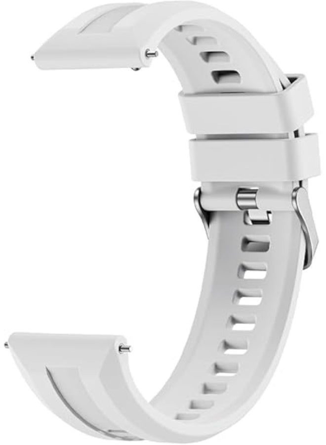 ECO Universal 22mm Silicone Watch Strap, Quick Release Watch Straps for Men and Women, Skin-friendly, Soft, Replacement Strap for 22mm Compatible with Amazfit/Huawei/MI/Fossil/samsung (White) - Image 3