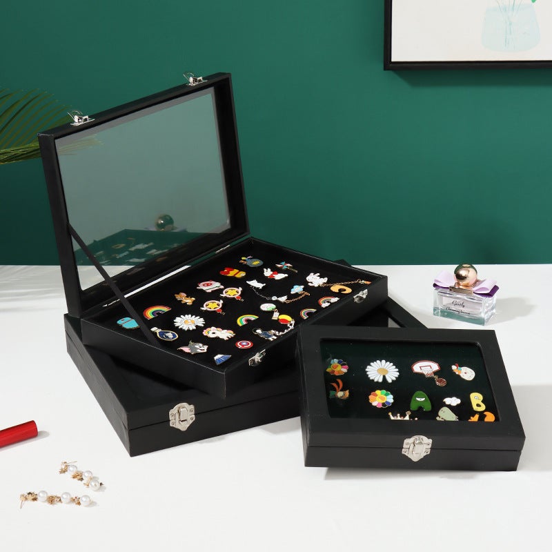 Metal Badge Storage Box Transparent Dustproof Cartoon Medal Jewelry Box Large Capacity Brooch Medal Display Box - Image 2