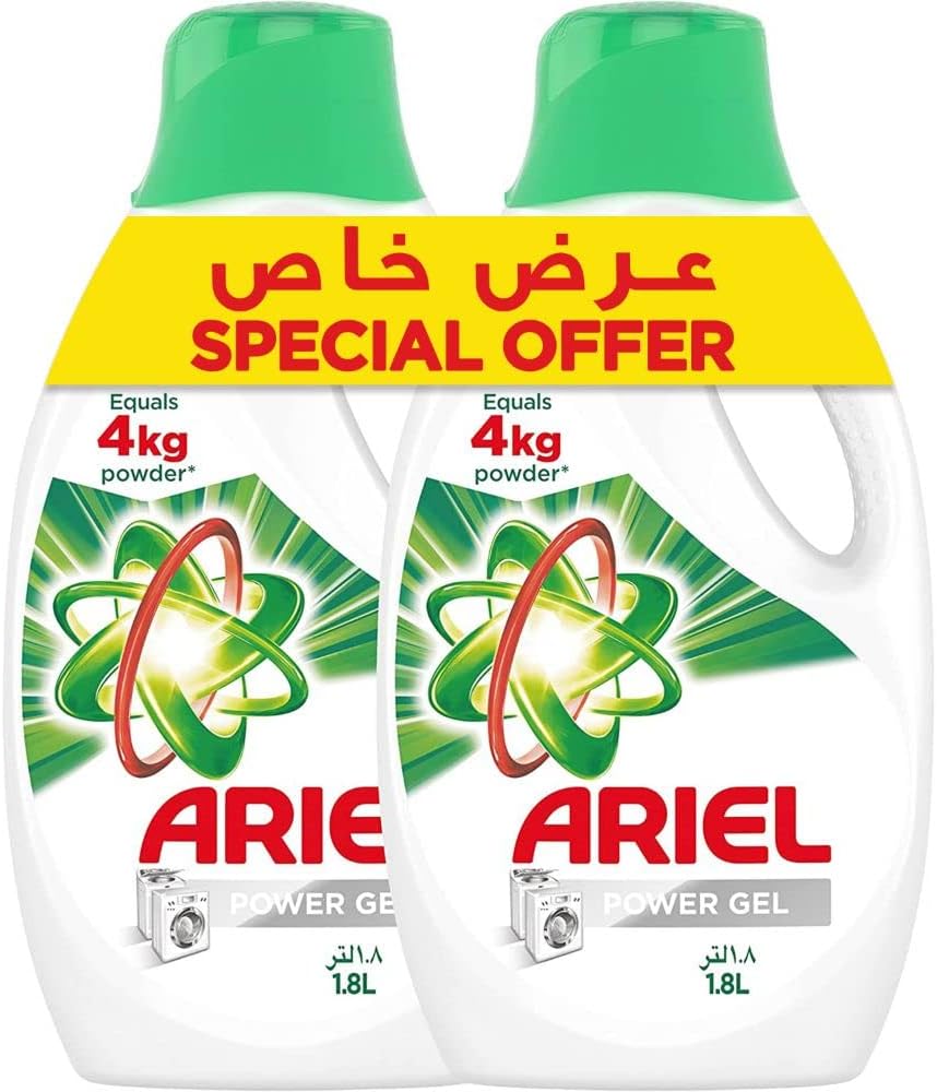 Ariel Power Gel Washing Liquid Original 2X1.8Ltr