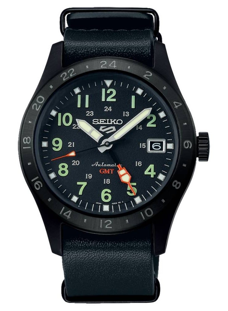 سيكو Seiko 5 Sports Field Deception Gmt Watch Black SSK025K1