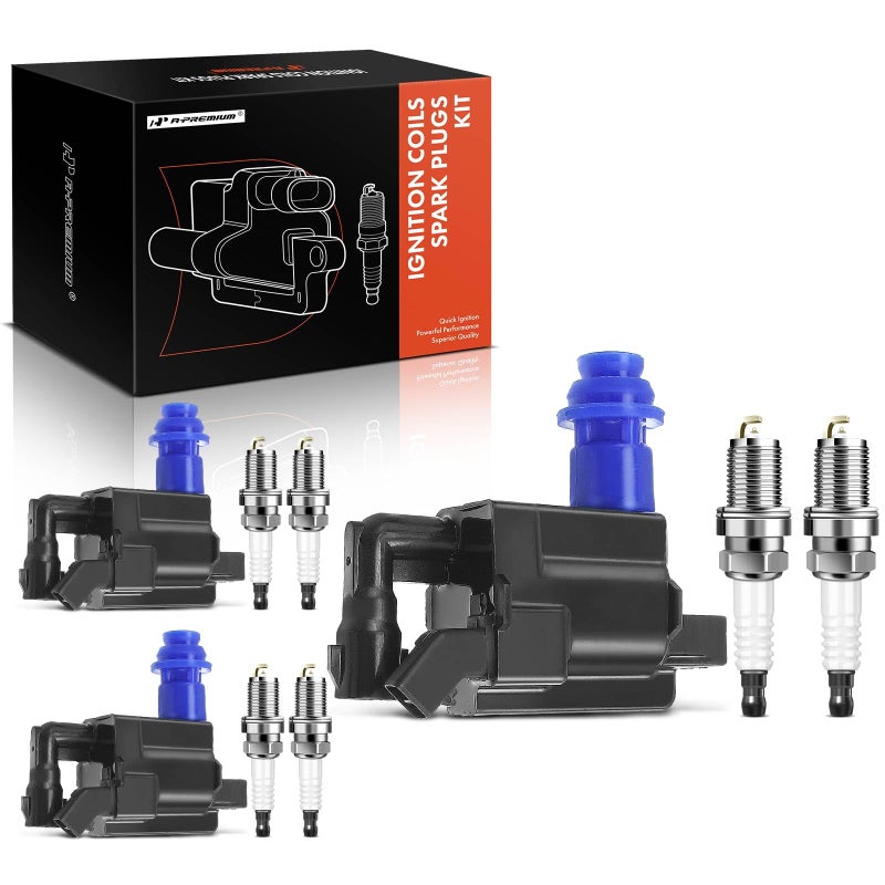 APremium Set of 3 Ignition Coil Pack and Iridium Spark Plugs Compatible with Lexus GS300 IS300 20012005  Toyota Supra 1998 L6 30L