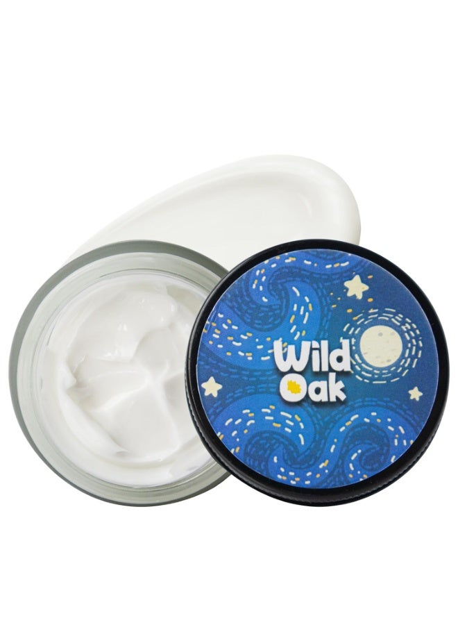 WILD OAK WildOak Night Cream With Vitamin A for Anti-Aging, Fine Lines & Wrinkles | Dark Spots, & Blemishes | Glowing Skin | 6x Power of Saffron, Sandalwood, Licorice, Tamarind Seed, Calendula & Jojoba | 50gm - Image 1