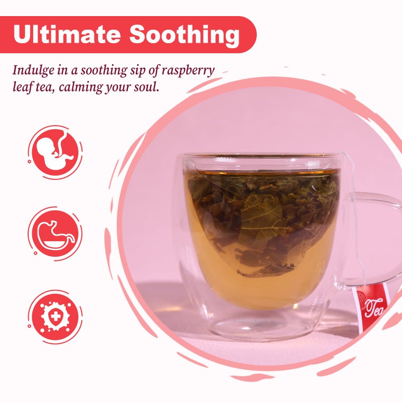 FullChea - Raspberry Leaf Tea Bag, 40 Teabags - Natural Pregnancy Tea - Pure Red Raspberry Leaf Herbal Tea - Non-GMO - Caffeine-free - Help Childbirth & Support Menstrual - Image 3