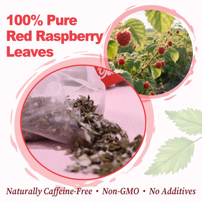 FullChea - Raspberry Leaf Tea Bag, 40 Teabags - Natural Pregnancy Tea - Pure Red Raspberry Leaf Herbal Tea - Non-GMO - Caffeine-free - Help Childbirth & Support Menstrual - Image 2