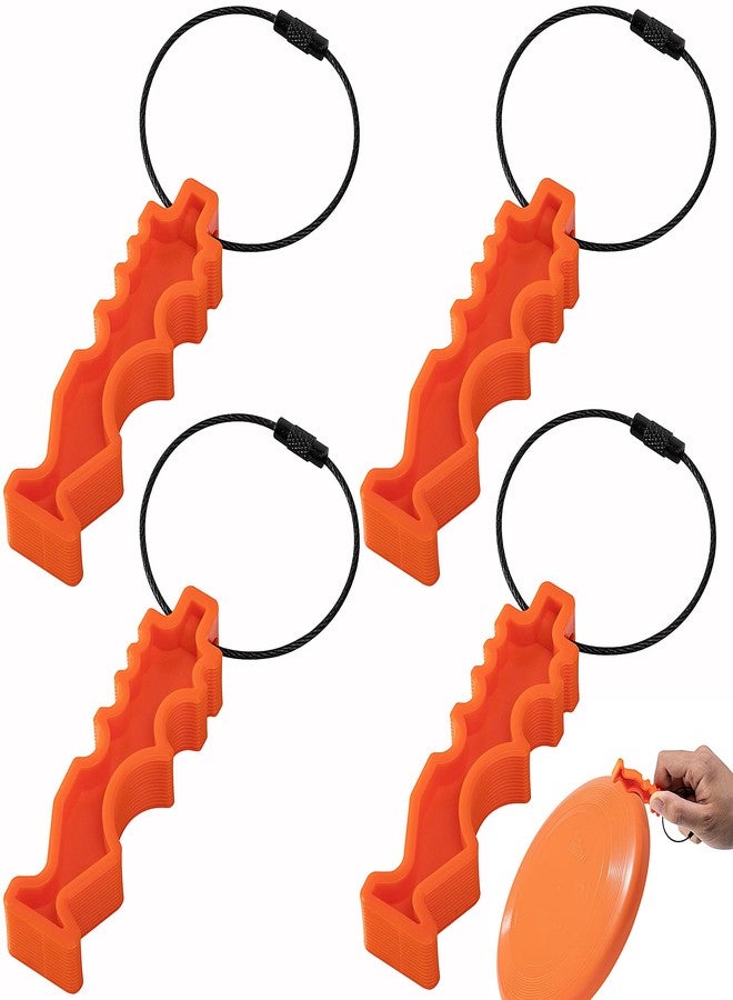 Shupakul 4Pcs Disc Golf Repair Tool, Portable Disc Golf Edge Maintenance Tool, Orange Sports Flying Disc Tool for Scratch Stains Repair Polishing - Image 1