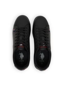 U.S. Polo Assn. Men's Black Low-Top Sneakers - Bold Lace-Up Style, Comfortable Casual Footwear  - Image 5