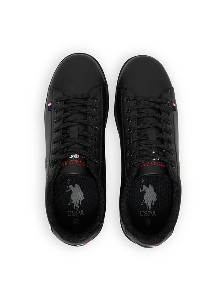 U.S. Polo Assn. - Men's Black Low-Top Sneakers - Bold Lace-Up Style, Comfortable Casual Footwear - Image 1