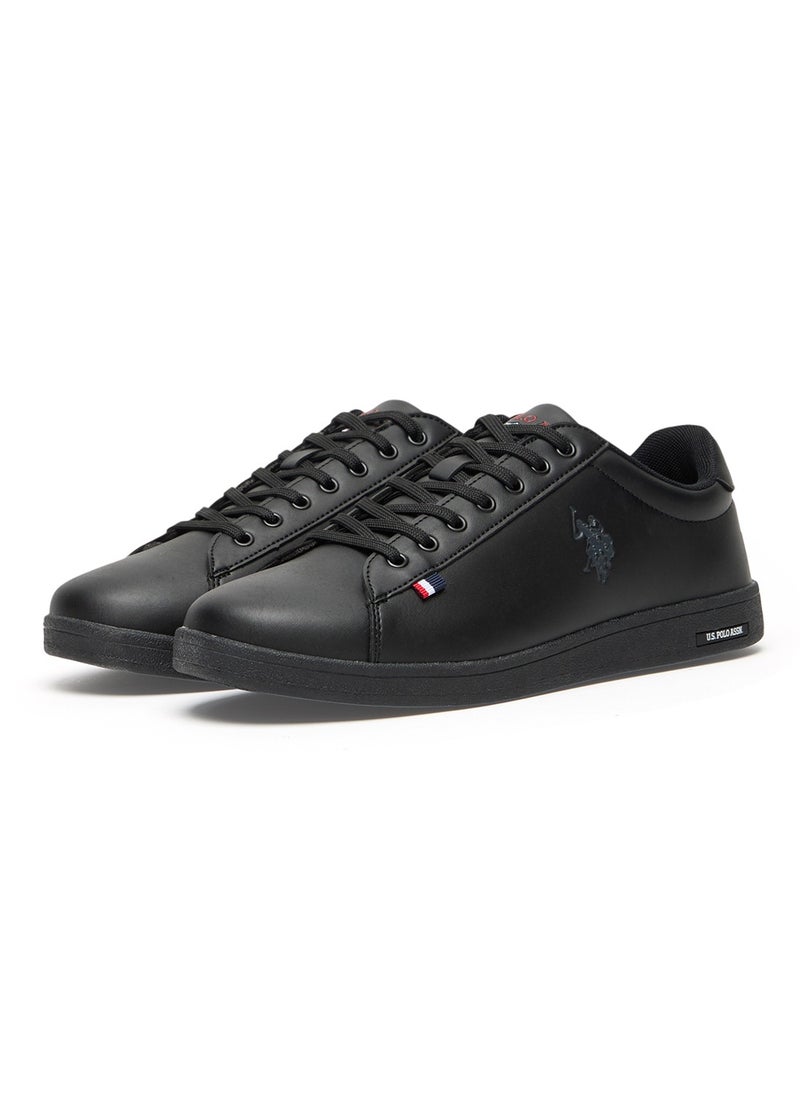 U.S. Polo Assn. - Men's Black Low-Top Sneakers - Bold Lace-Up Style, Comfortable Casual Footwear - Image 1