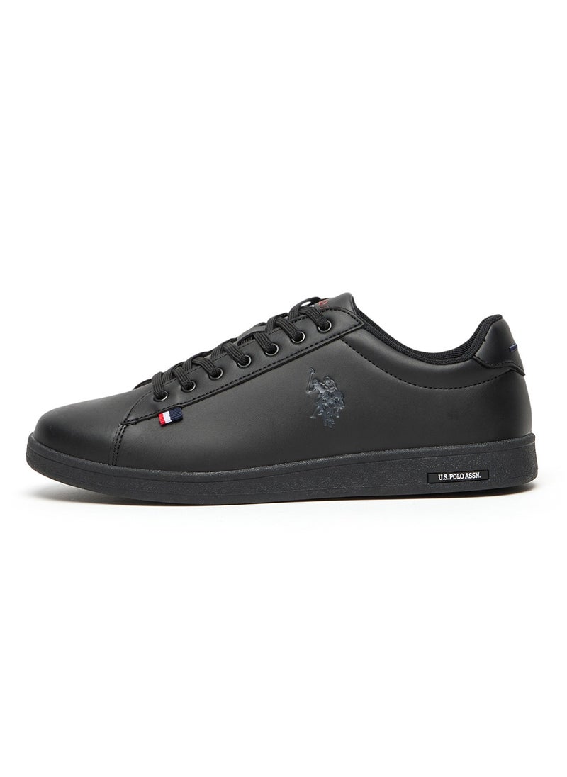 U.S. Polo Assn. - Men's Black Low-Top Sneakers - Bold Lace-Up Style, Comfortable Casual Footwear - Image 1