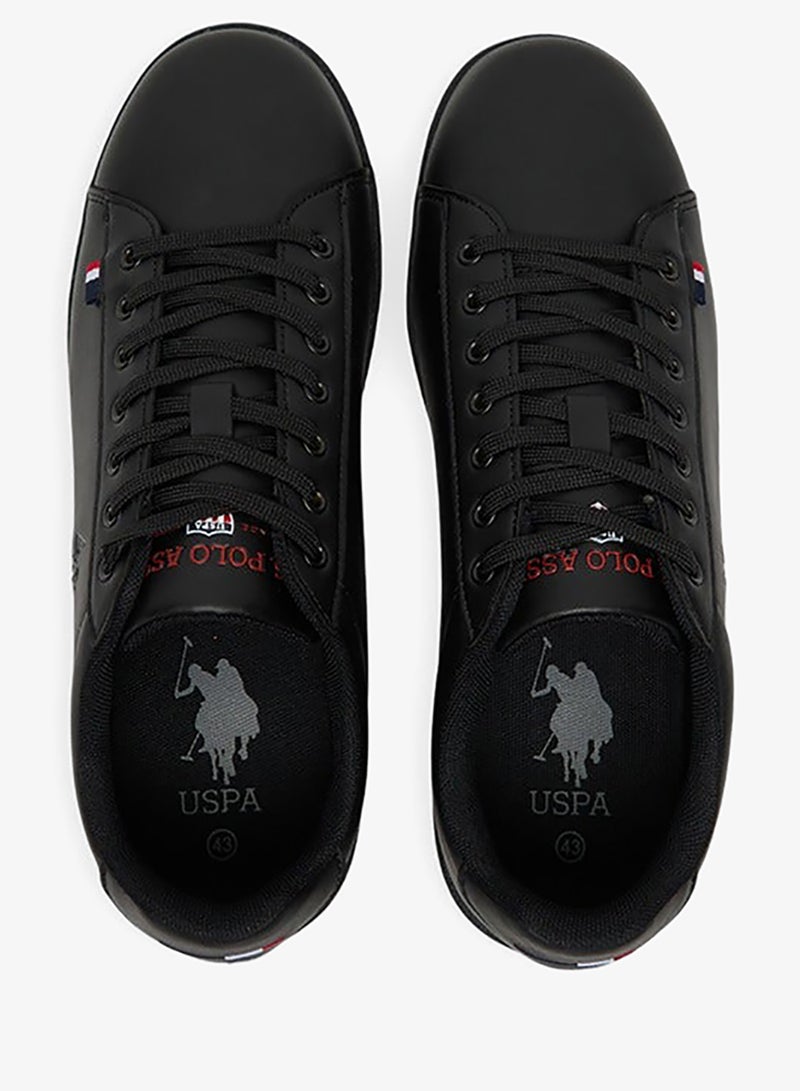 U.S. Polo Assn. Men's Black Low-Top Sneakers - Bold Lace-Up Style, Comfortable Casual Footwear Shoes - Image 5