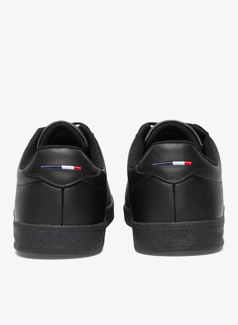 U.S. Polo Assn. Black Men's Black Low-Top Sneakers - Bold Lace-Up Style, Comfortable Casual Footwear Shoes for Men | Best Price UAE