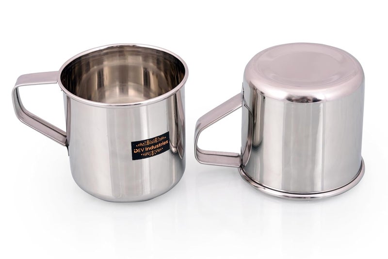 DEV INDUSTRIES Stainless Steel Multipurpose Mug, 200ML Set of 2 - Image 5