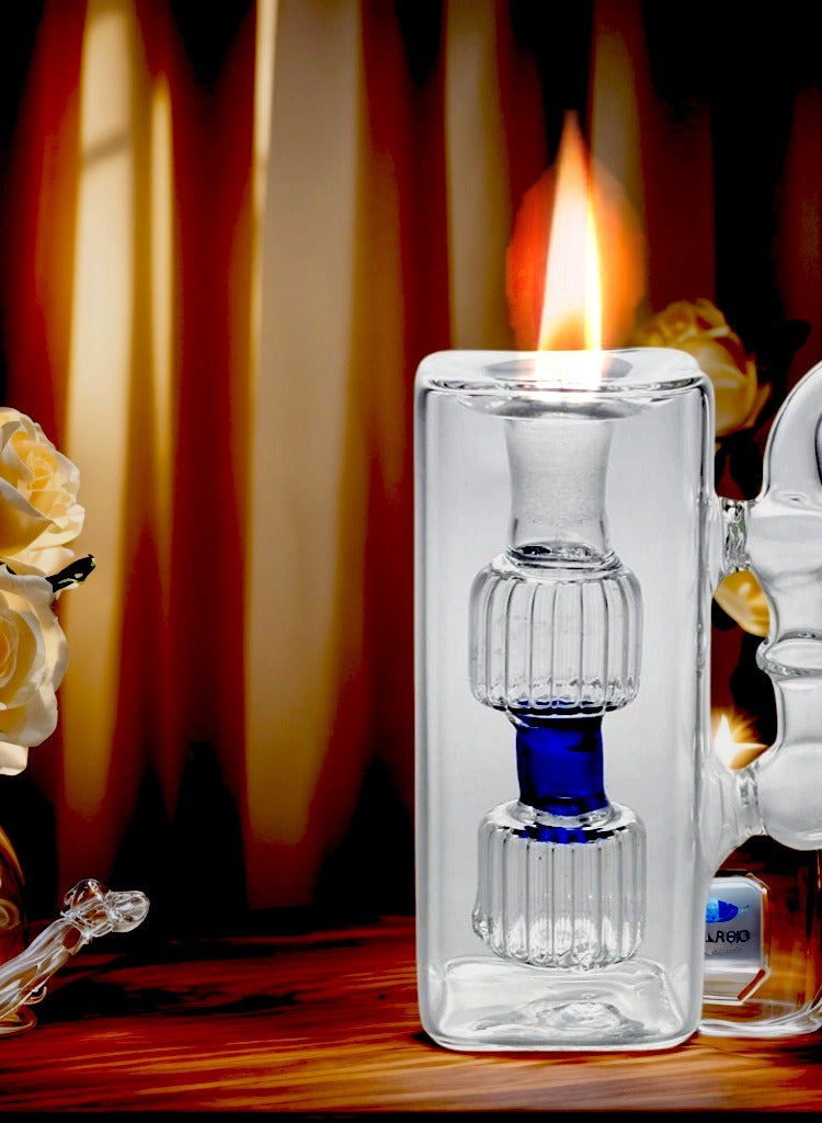 Transparent glass heat-resistant oil lamp
