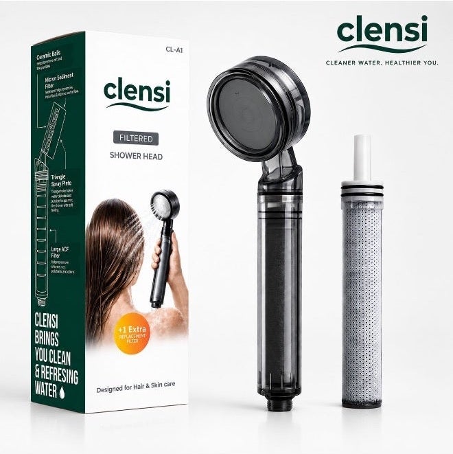Clensi Filtered Shower Head | Korean Shower Technology for Hair & Skin care | Helps Reduce hairfall & Dry Skin - Image 1